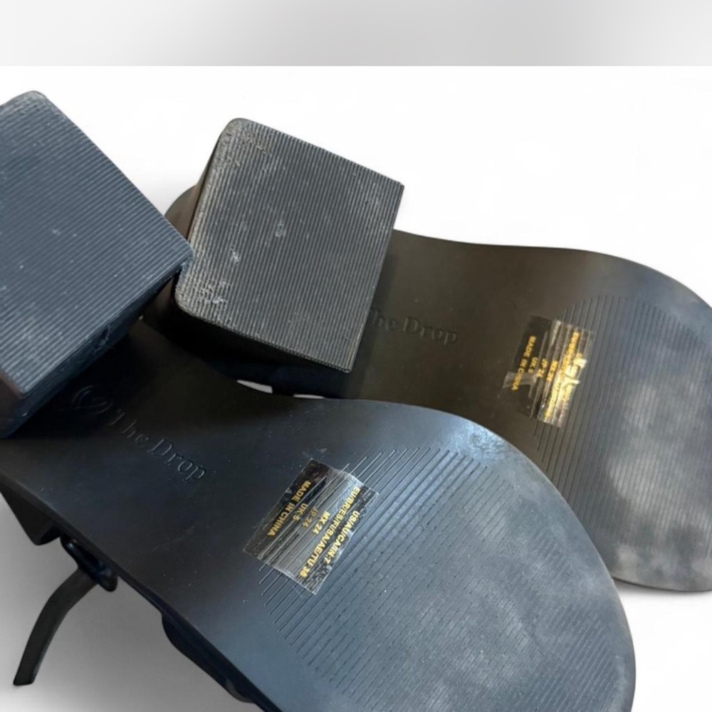 Iconic 90s Matte‎ Black Heeled Fisherman Sandals - Picture 6 of 8